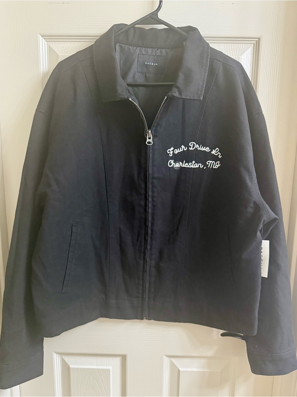 PacSun Charleston Gas Jacket with White Embroidery